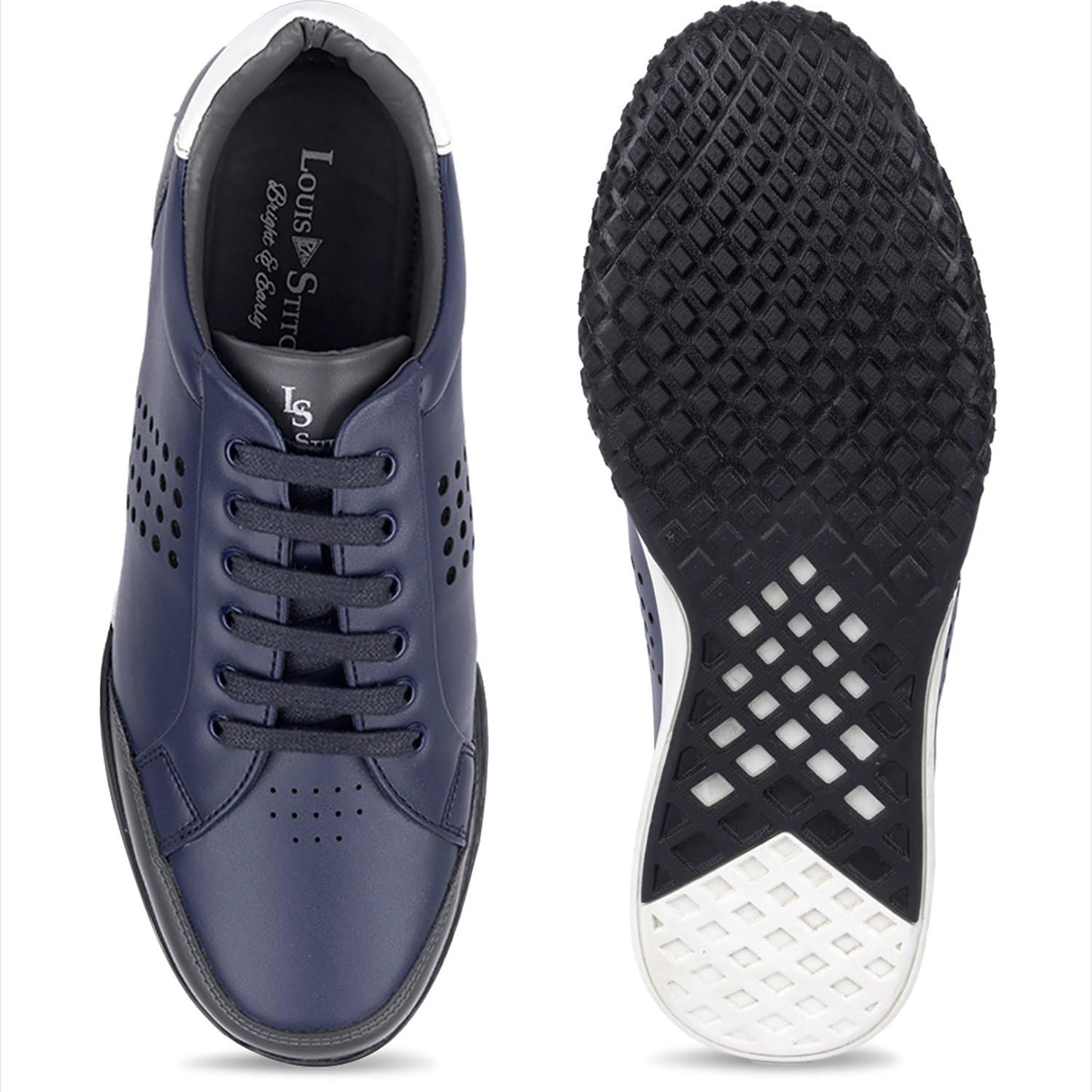LOUIS STITCH Play Men's Brazillian Blue Fashion Sneakers for Men All Day Comfortable Wear (SNK-SFPBU) (Size- 7 UK)