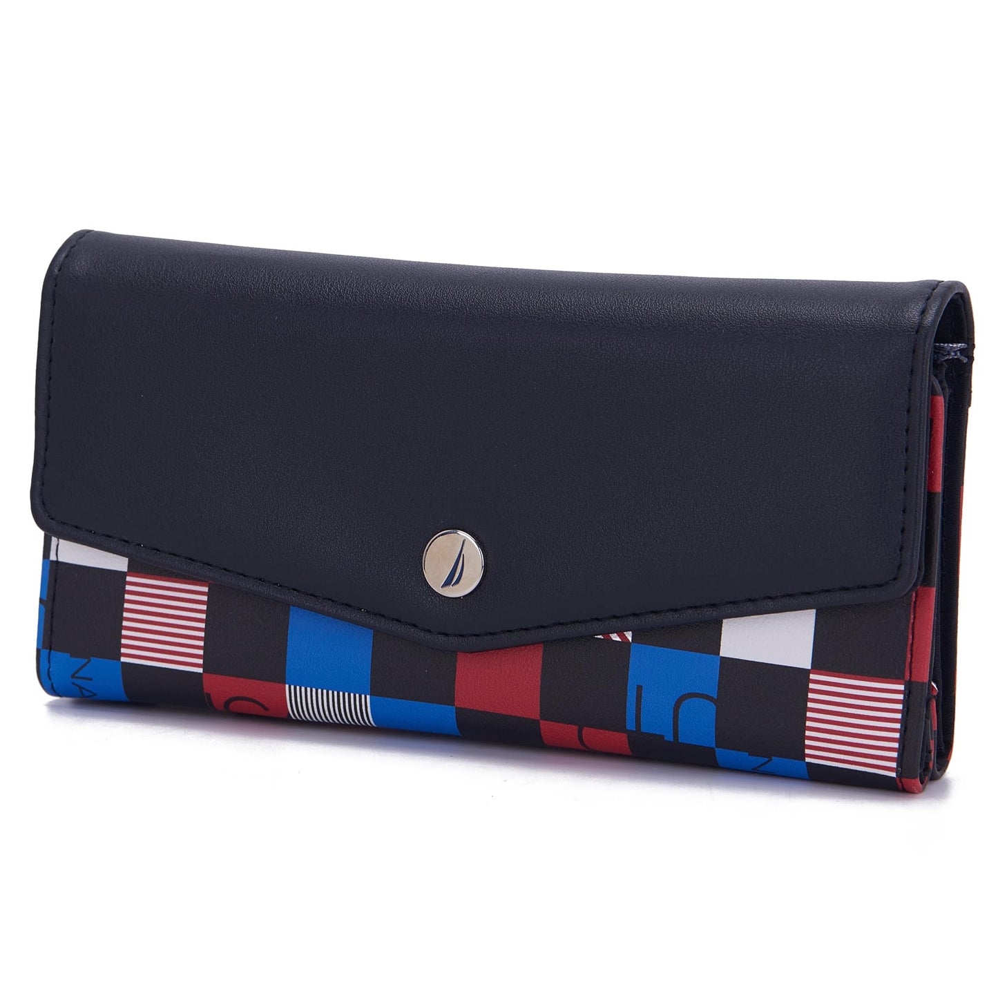 NAUTICA Money Manager RFID Women’s Wallet Clutch Organizer, Black Multicolour