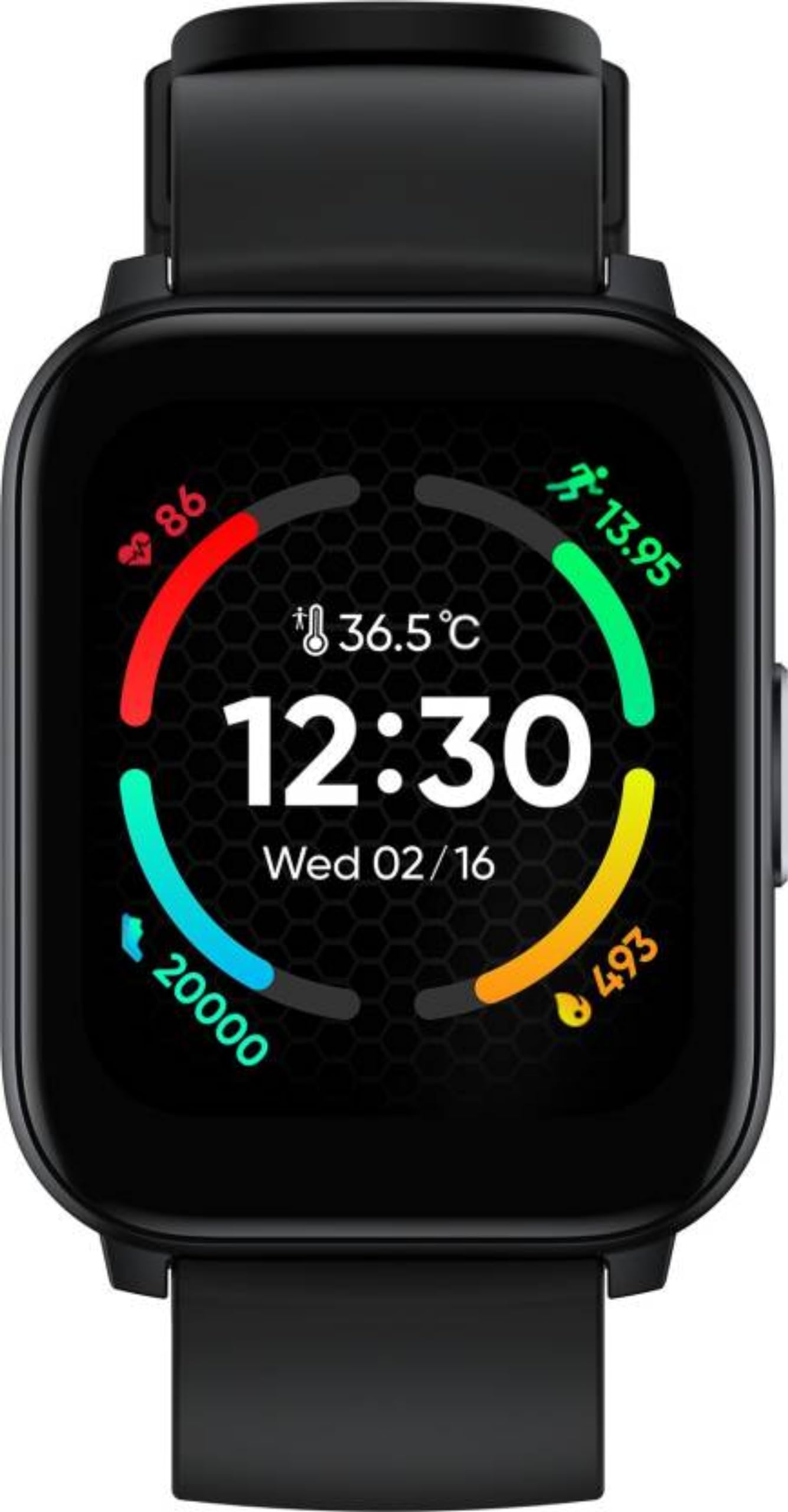 realme TechLife Watch S100 1.69 HD Display with Temperature Sensor Smartwatch (Black)