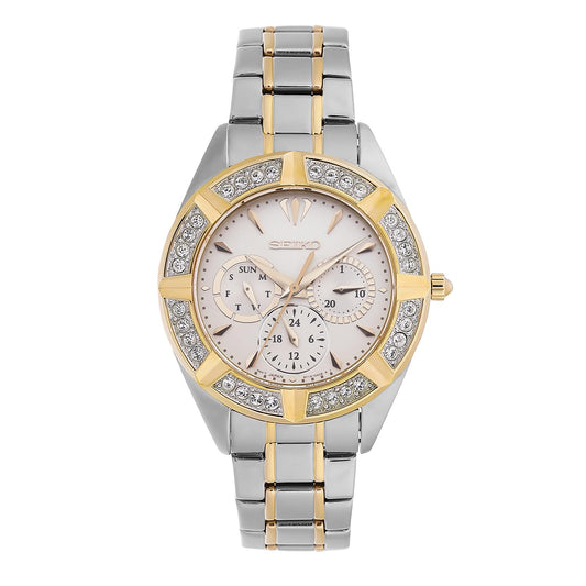 Seiko Lord Chronograph White Dial Women's Watch