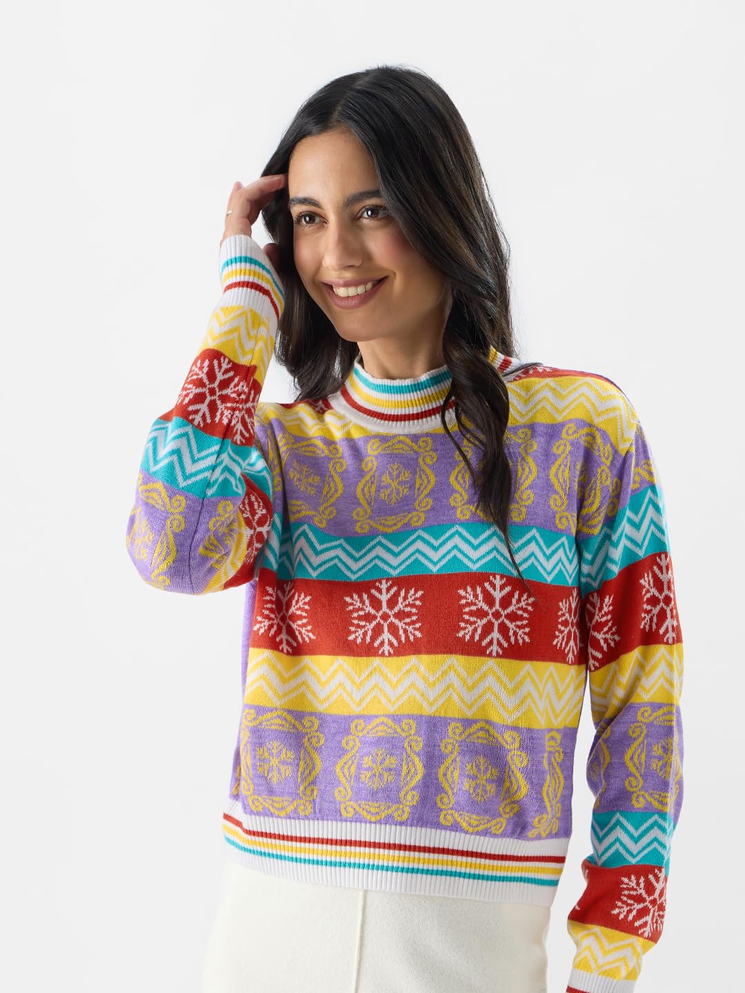 The Souled Store Official Friends: The Frame Women Oversized Sweaters Multicolour