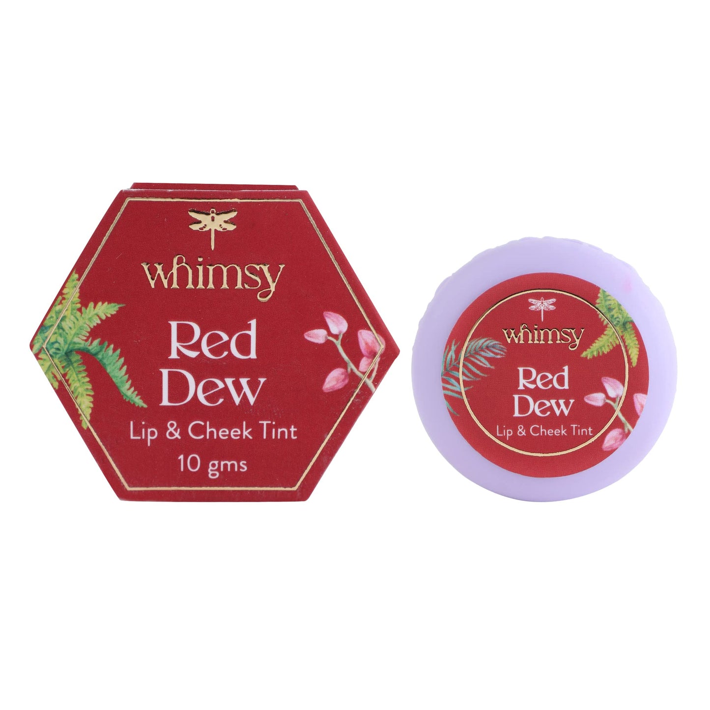 Whimsy Lip Cheek Tint Combo - Set of 3 - Red Dew, Pink Pie, Coral Wave