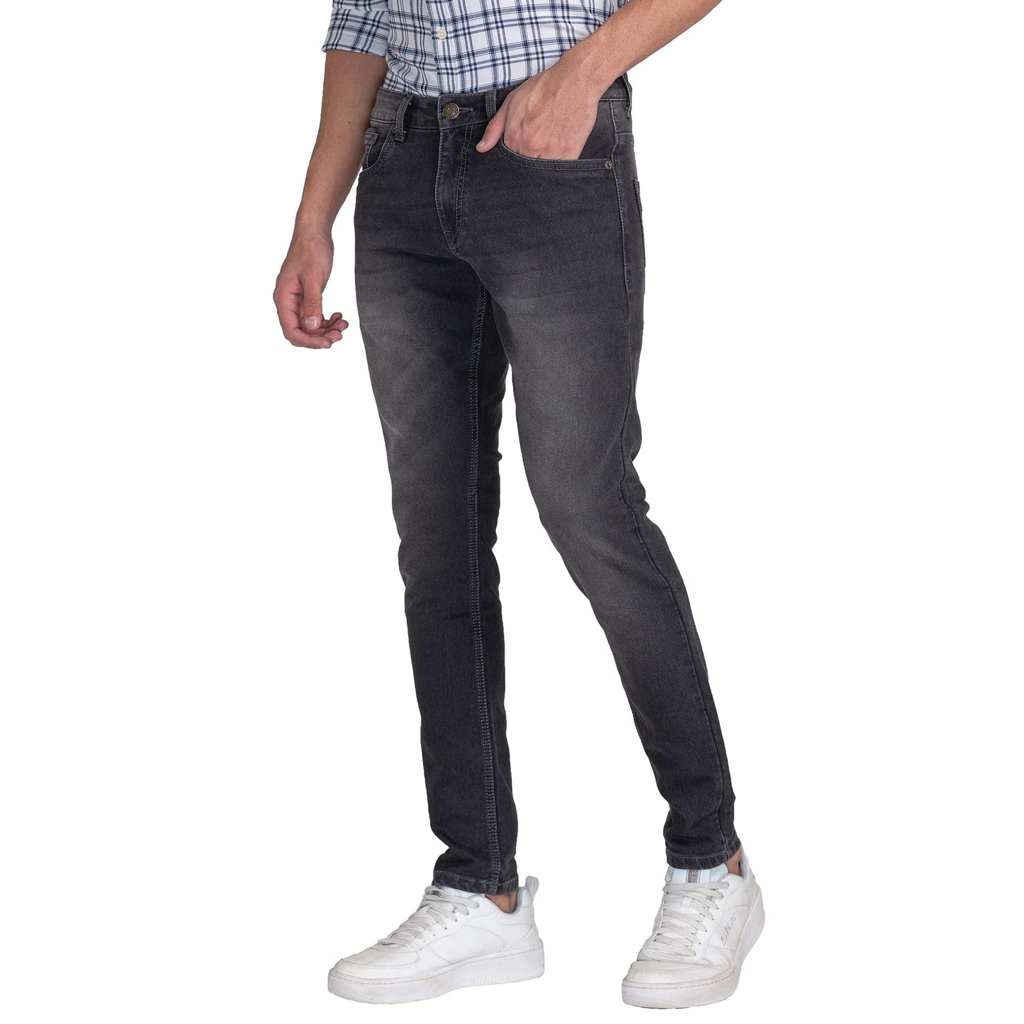 Giordano Men's Slim Fit Stretchable Jeans Black