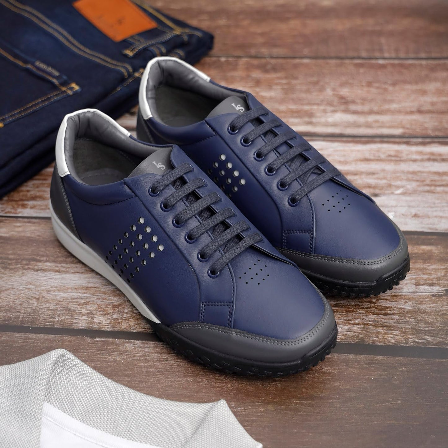 LOUIS STITCH Play Men's Brazillian Blue Fashion Sneakers for Men All Day Comfortable Wear (SNK-SFPBU) (Size- 7 UK)