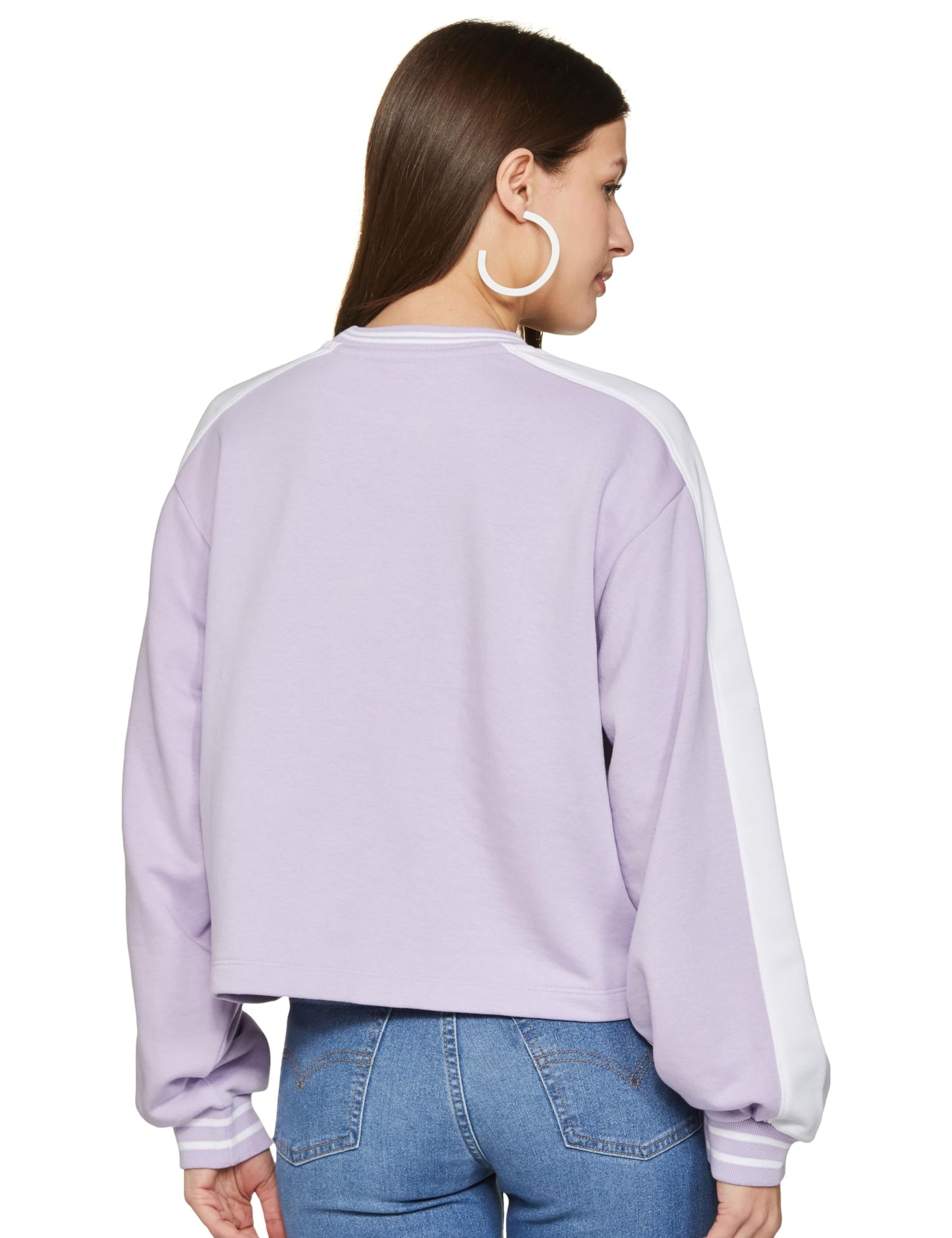 Women's Graphic Lailac Crew Neck Sweatshirt Purple
