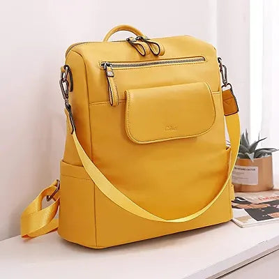 Women High Qulity PU Lather Multipurpose Backpack Handbag Purse, Travel Backpack Shoulder Bag for Ladies and Girls-BP1044