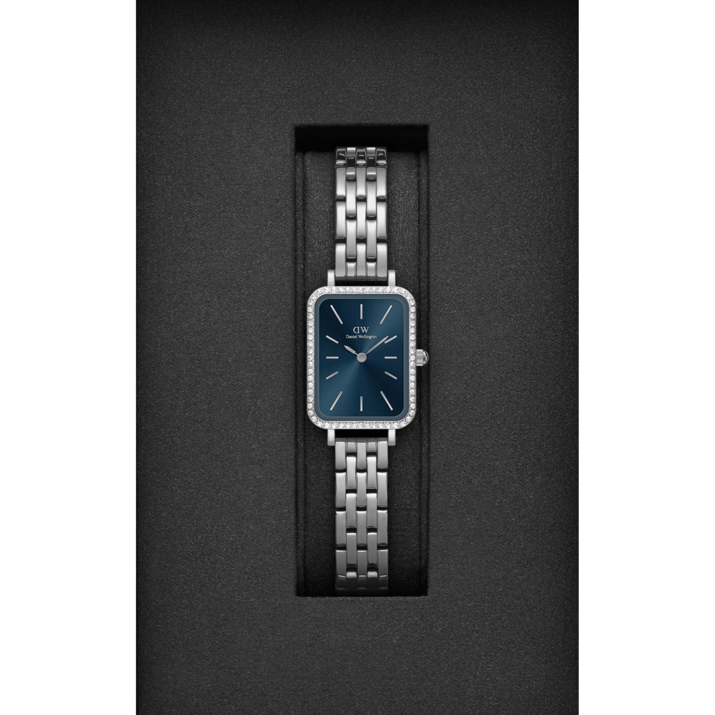 Daniel Wellington Women Analogue Blue Square Dial Watch- DW00100670K