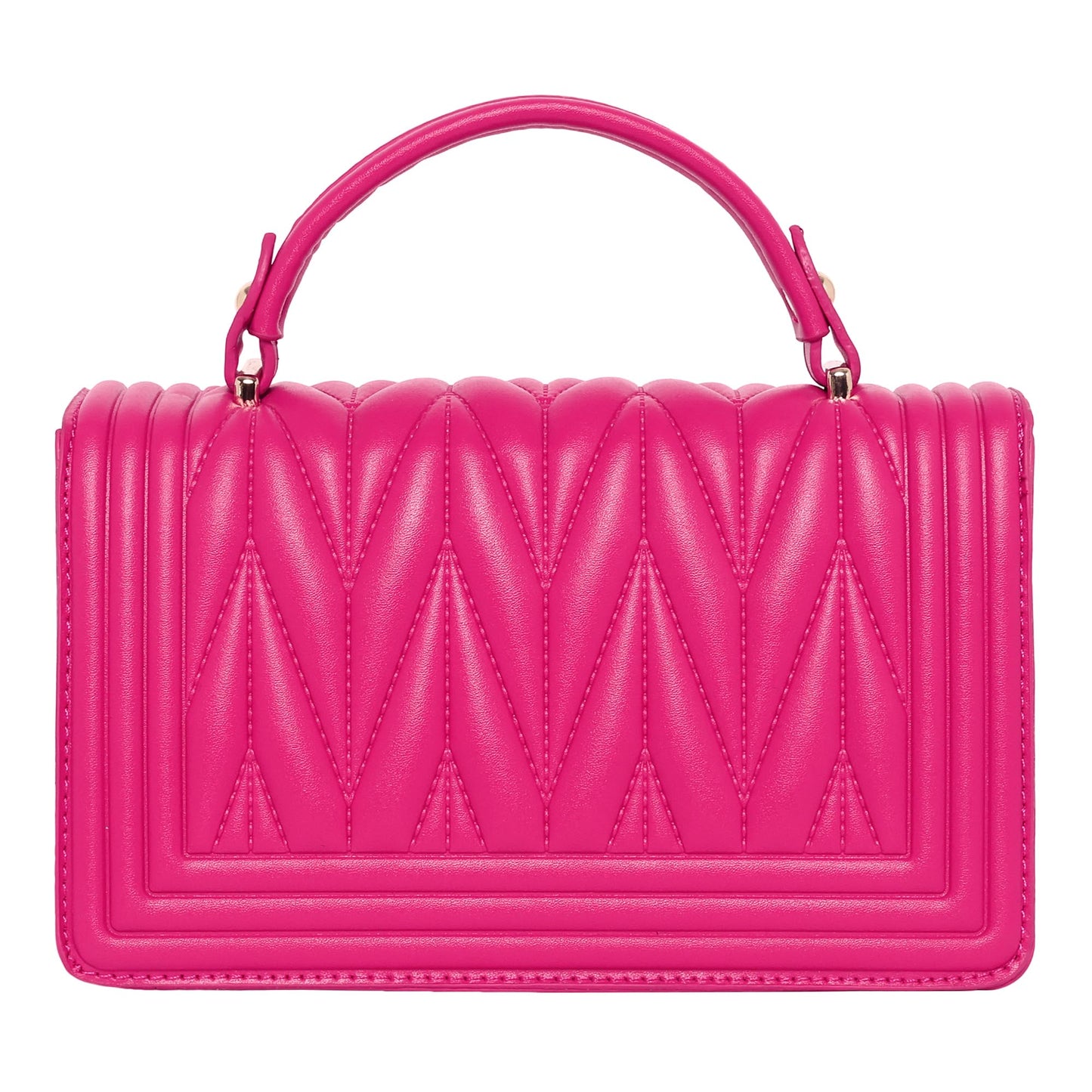 Lino Perros Women Fuschia Quilted Flap handbag (Fuschia)