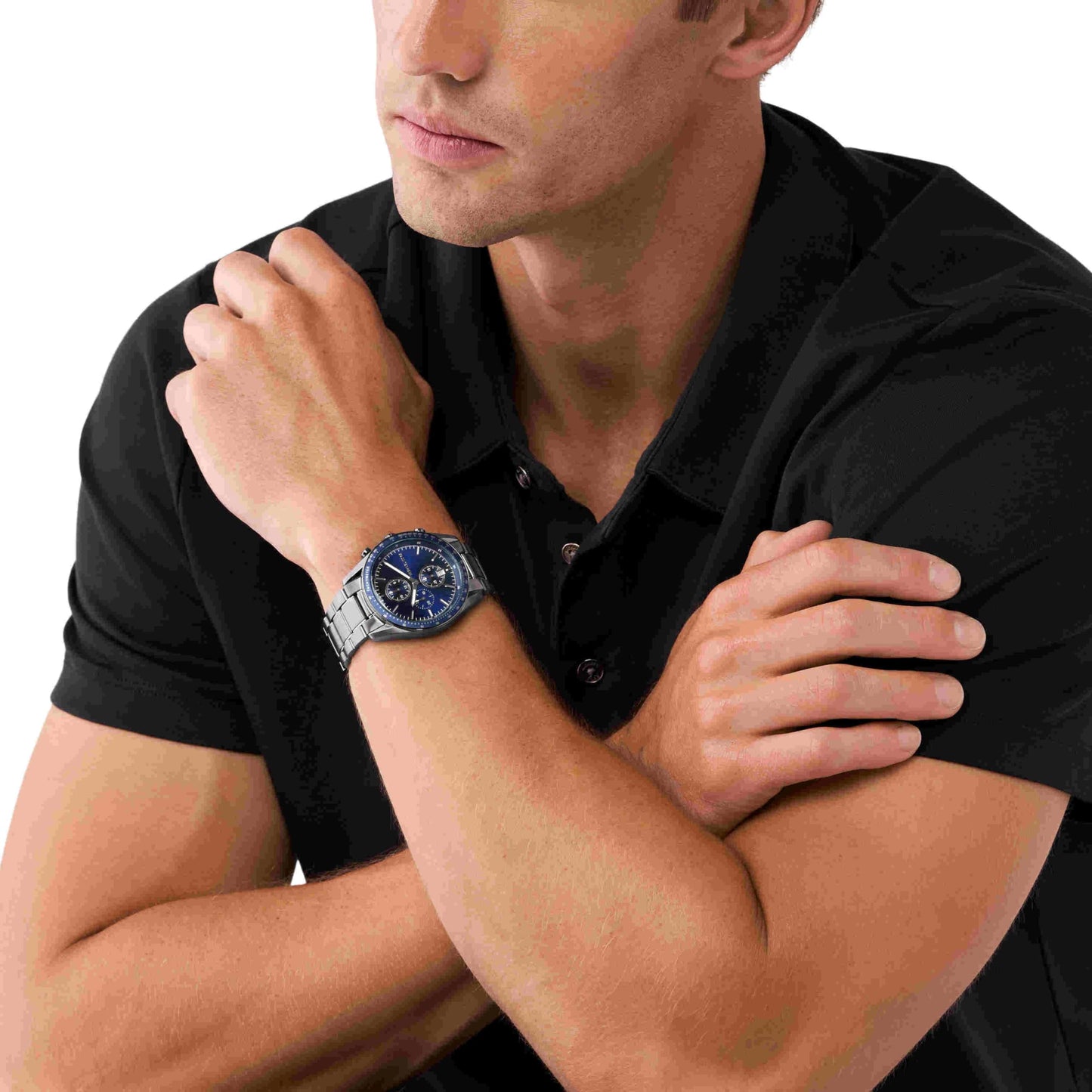 Michael Kors Analog Blue Dial Men's Watch-MK9111