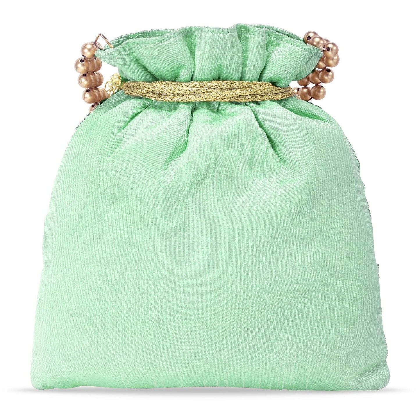 Peora Mint Potli Bags for Women Evening Bag Clutch Ethnic Bride Purse with Drawstring