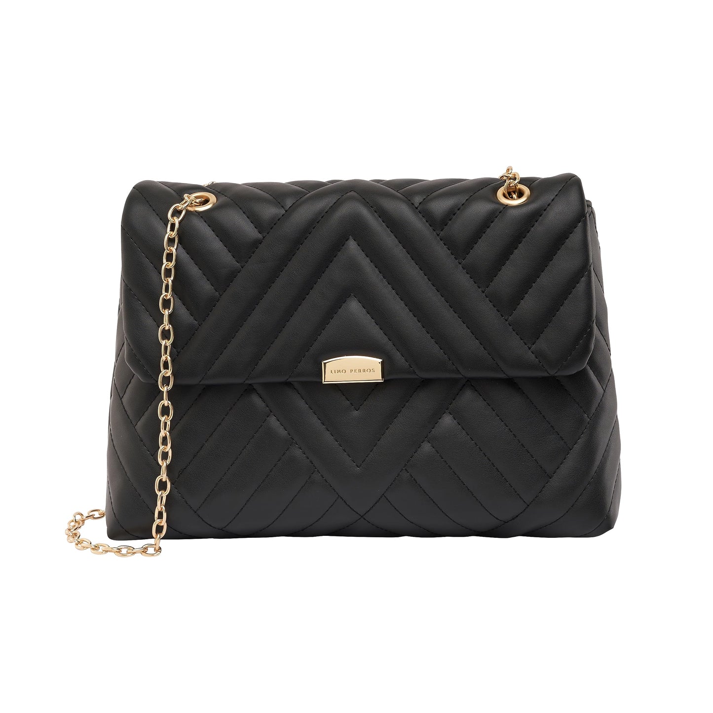 Lino Perros Quilted Black Satchel