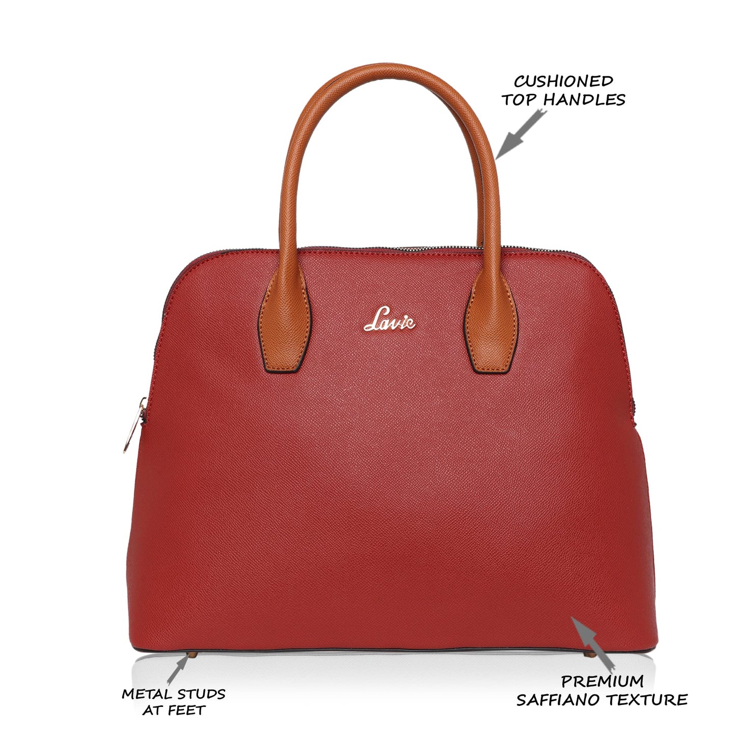 Lavie Women's Hilite Mimi Dome Satchel Bag Red Ladies Purse Handbag