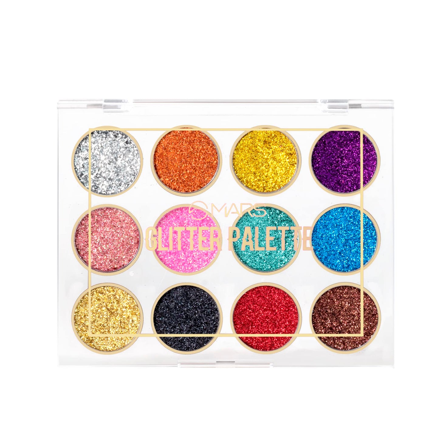 MARS 12 Shade Ultra Pigmented Glitter High Shine Eyeshadow Palette 12 g (Shade-01) | Long wearing and Easily Blendable Eye makeup Palette