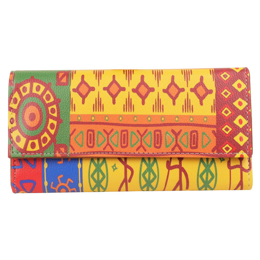 ShopMantra Wallet for Women's |Clutch|Made with Vegan Leather|Holds Upto 11 Cards 1 Id Slot|2 Notes and 1 Coin Compartment|Magnetic Closure|Orange