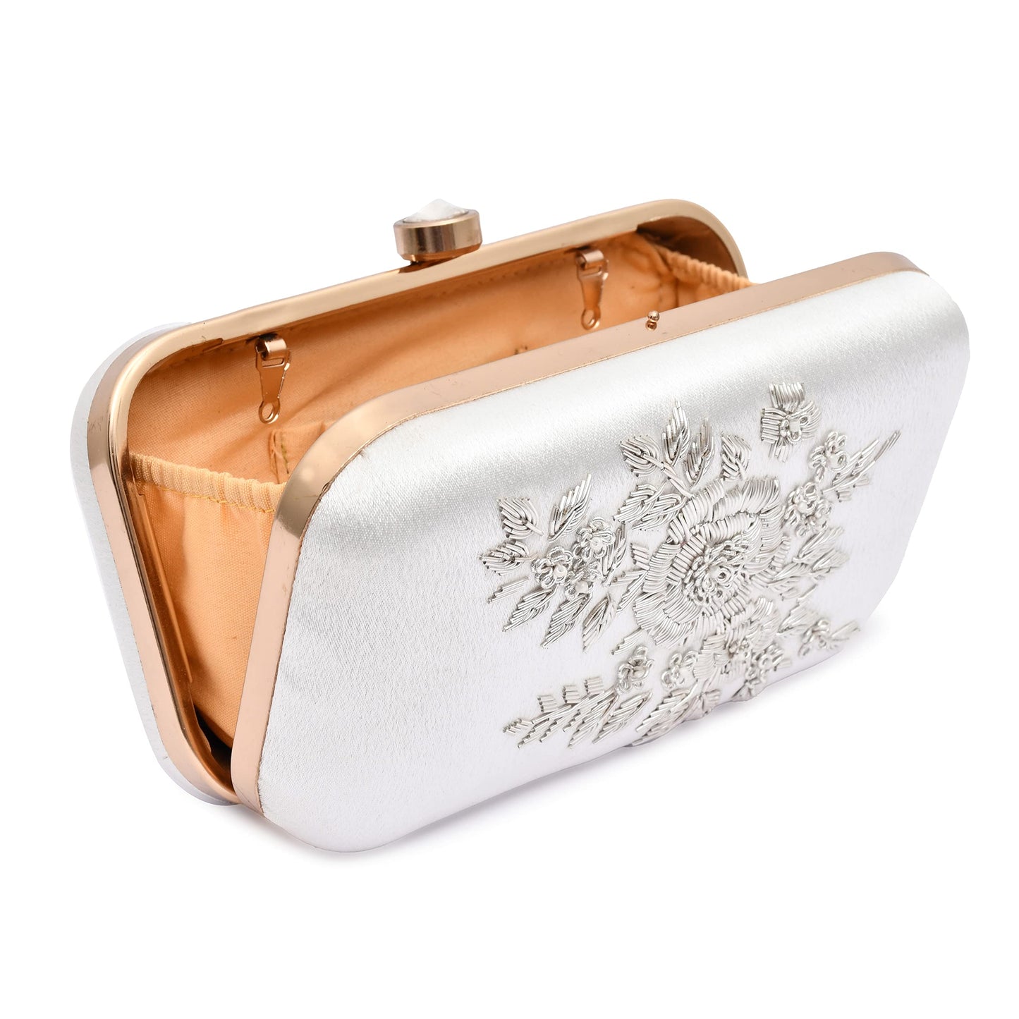 For The Beautiful You Big Flower Women's Clutch (White)