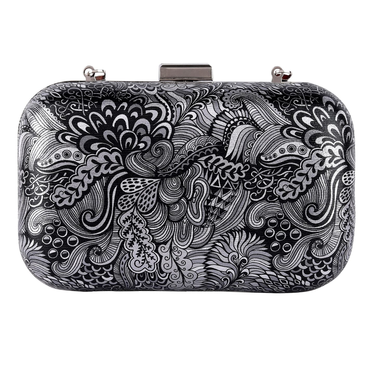 Lino Perros Black Printed Clutch