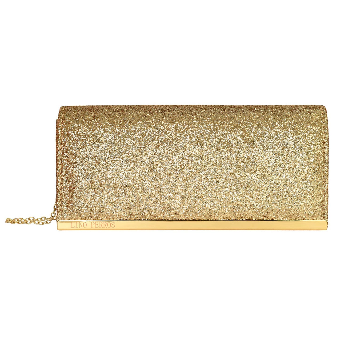 Lino Perros Golden Faux Leather Clutch