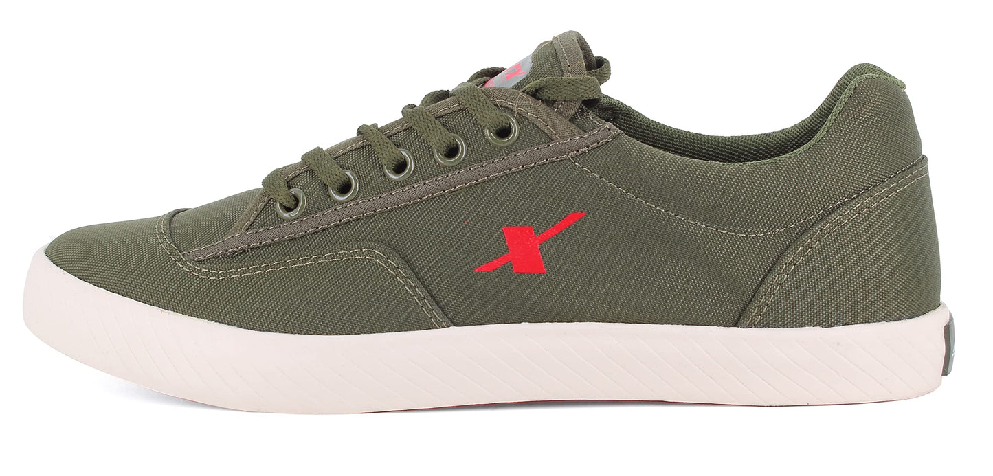 Sparx Men  Olive Green Red Casual Shoes