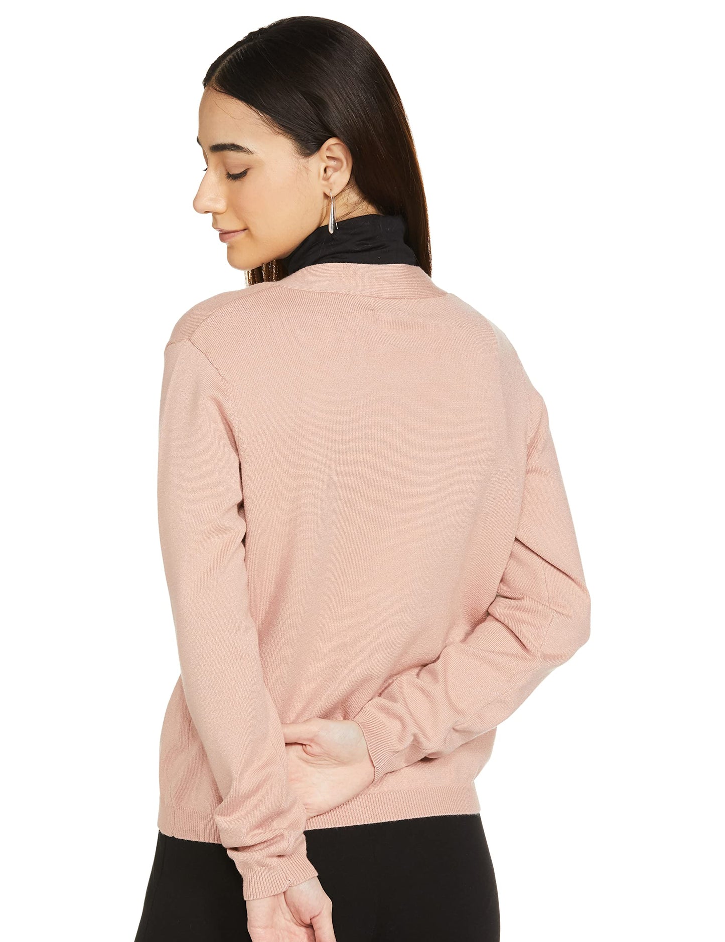 Max Women's Polyester Classic Sweater (Blush)