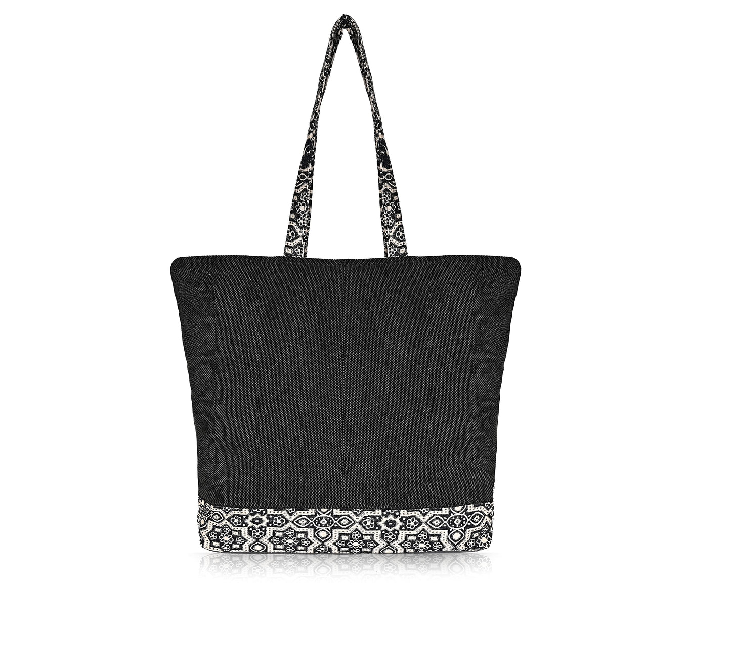 Boho Girl Black Iris Tote Bag For Women