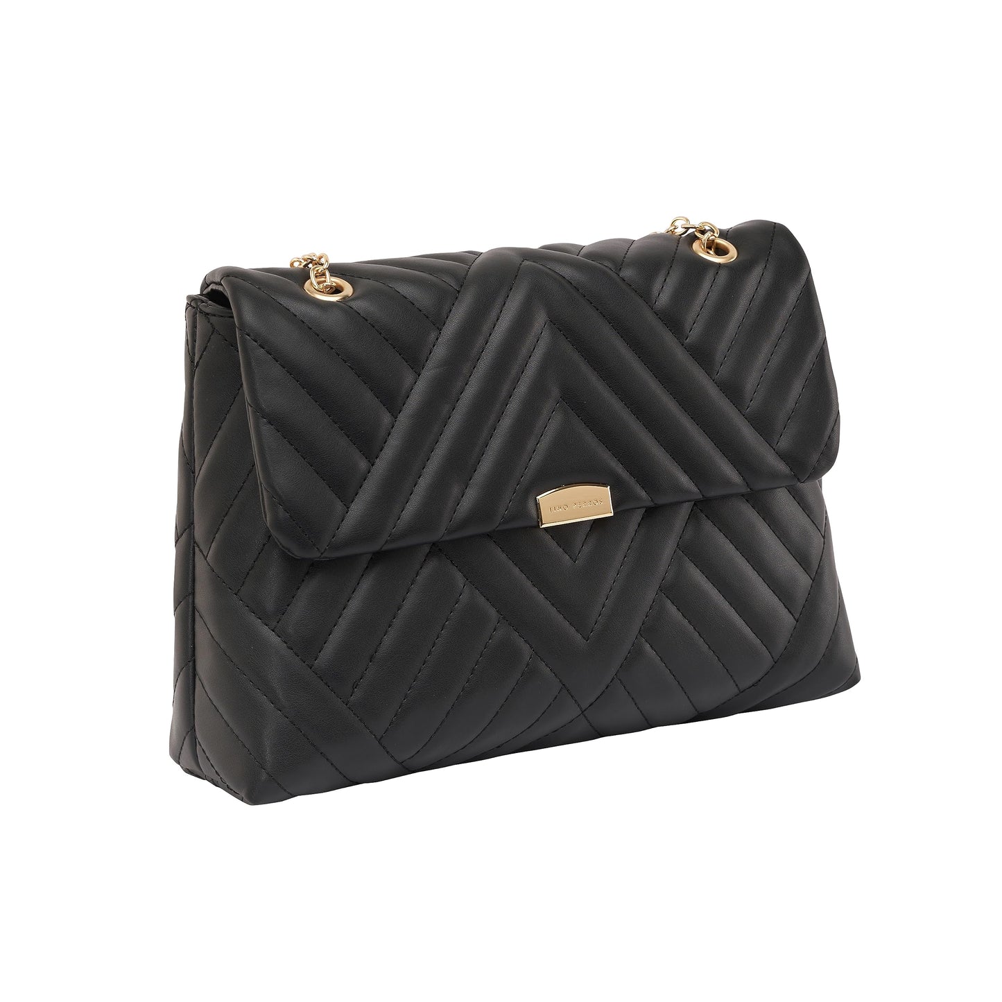 Lino Perros Quilted Black Satchel