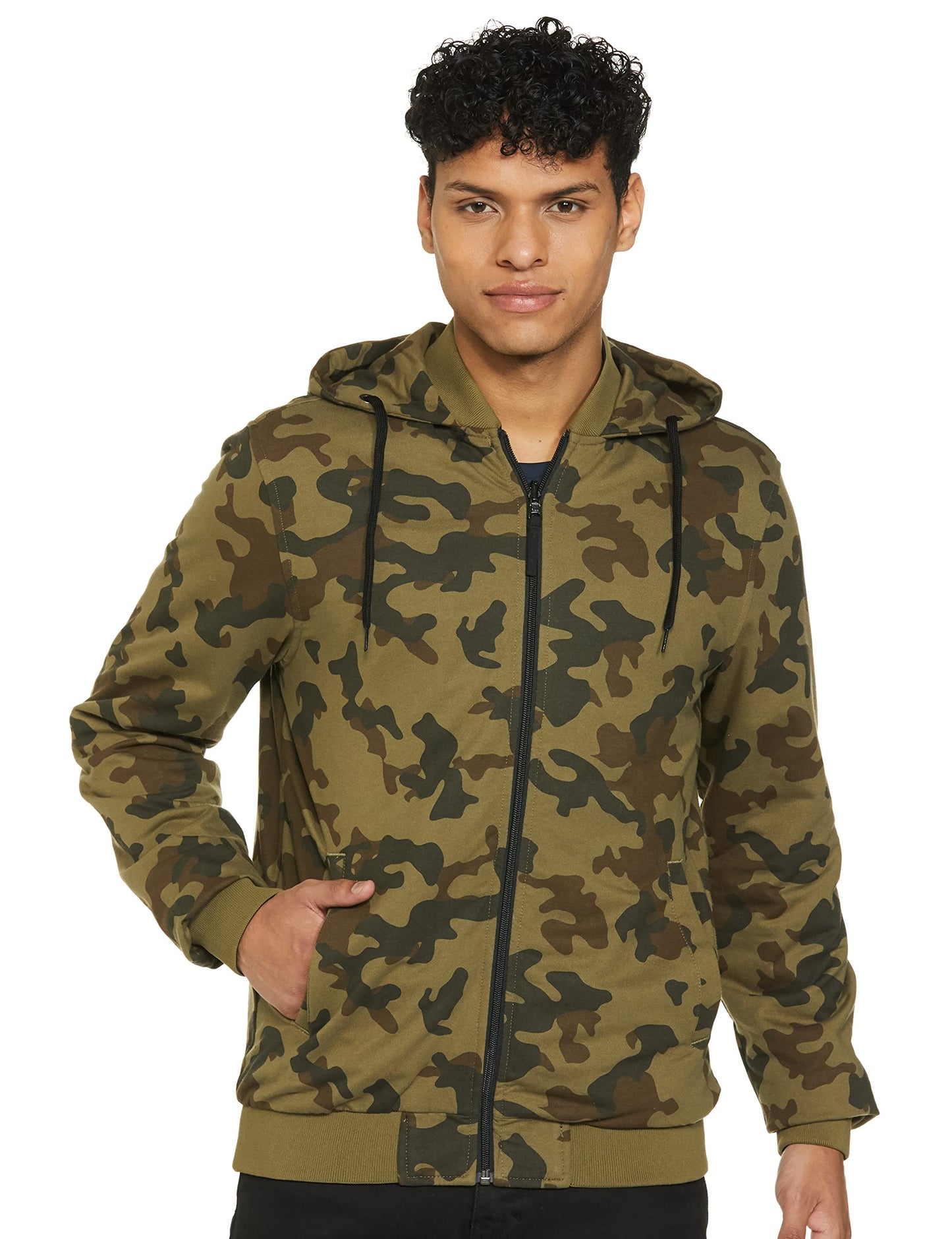 Wrangler Black Camouflage Regular Fit Jacket