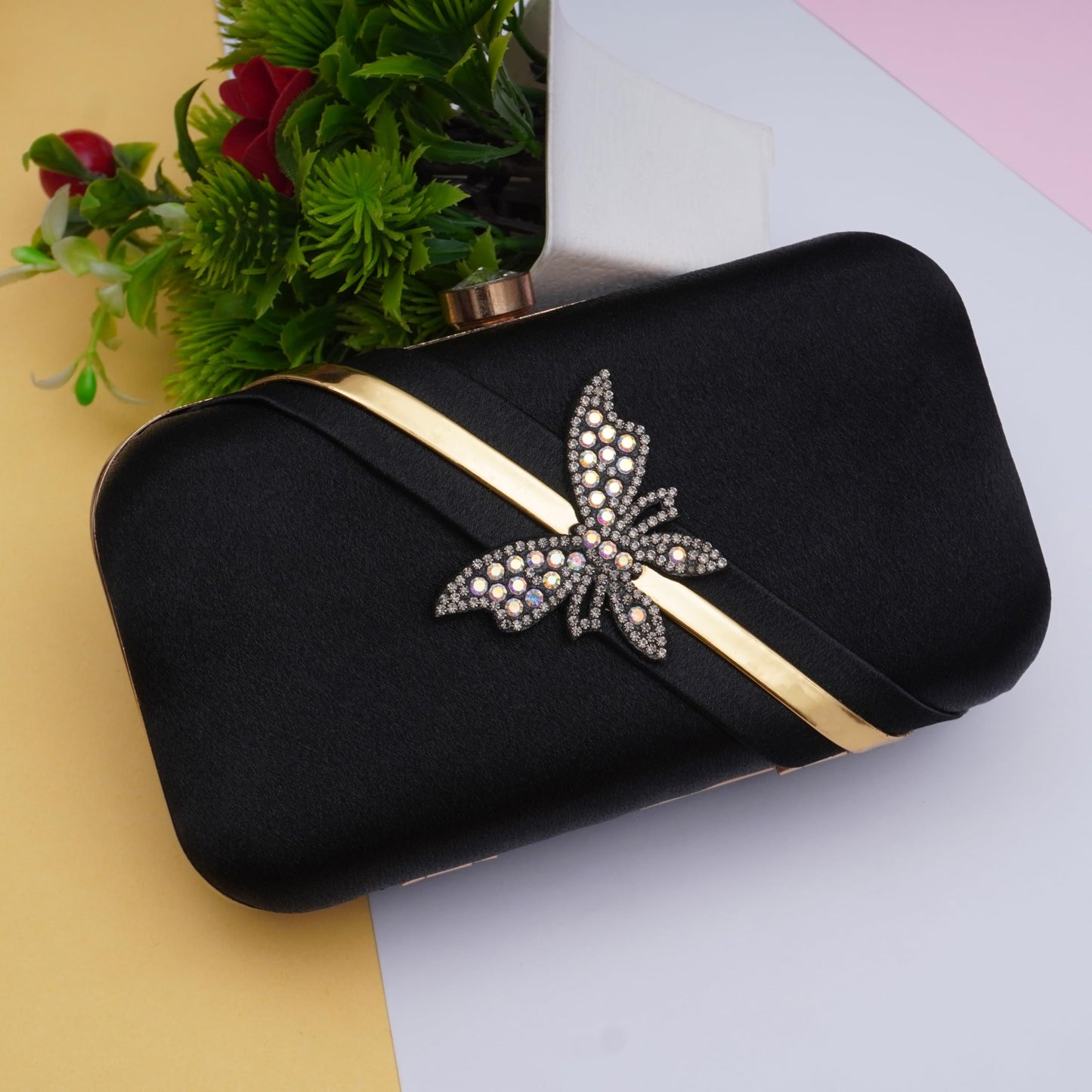 For The Beautiful You Butterfly Women's Clutch (Black)