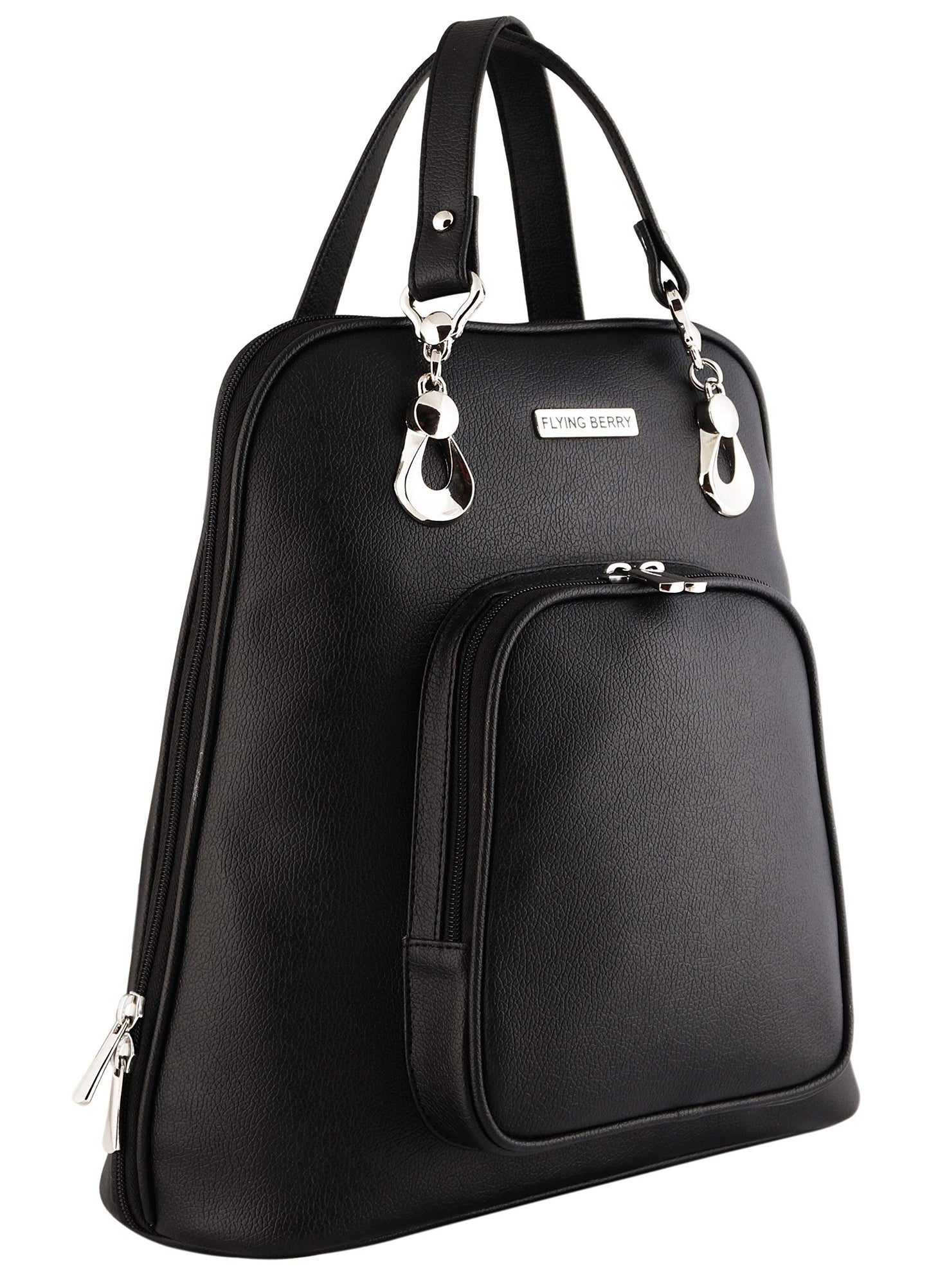 FLYING BERRY Womens Backpack Handbag(Black) Free Size