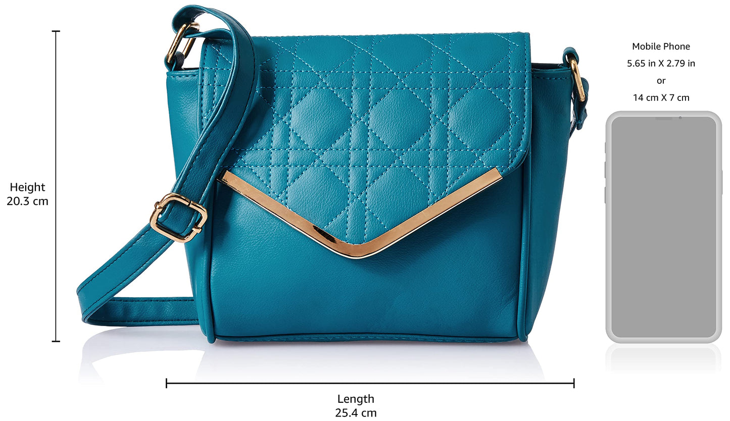 Nelle Harper PU Leather Latest Fashion Handbags for Women's (Aqua)