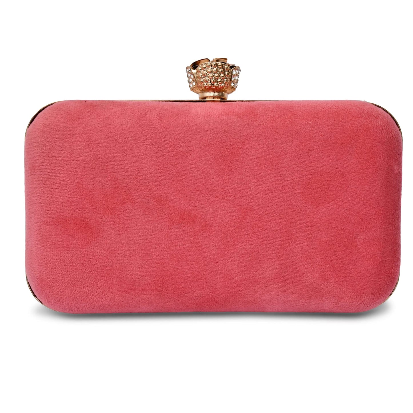 For The Beautiful You Baby pink Rose Neck Women's Clutch