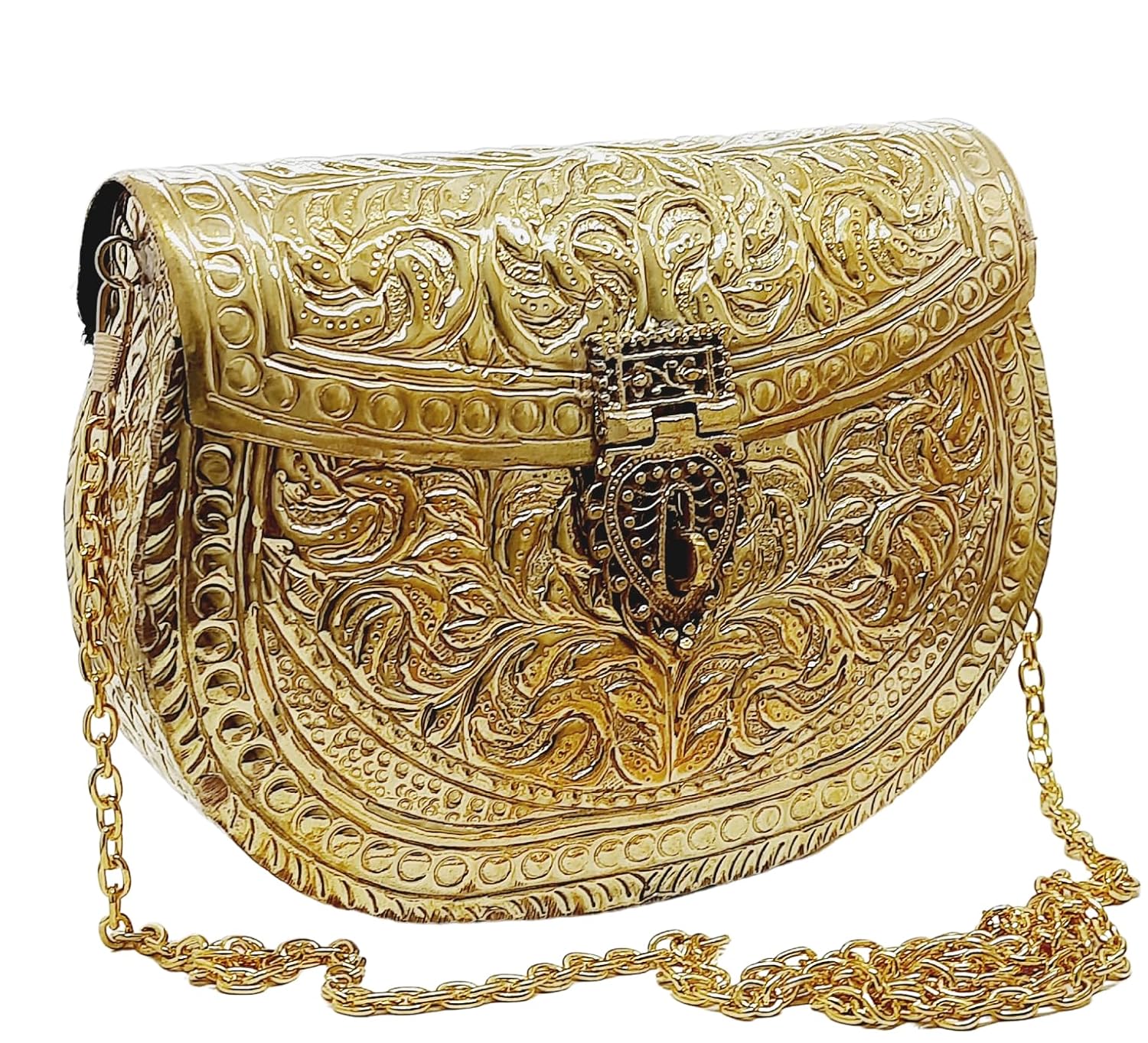 Vintage Brass Purse, Ornate brass bag, Metal Purse, Antique Bag, Gold Purse,  Boho, Gypsy, Cigarette Case