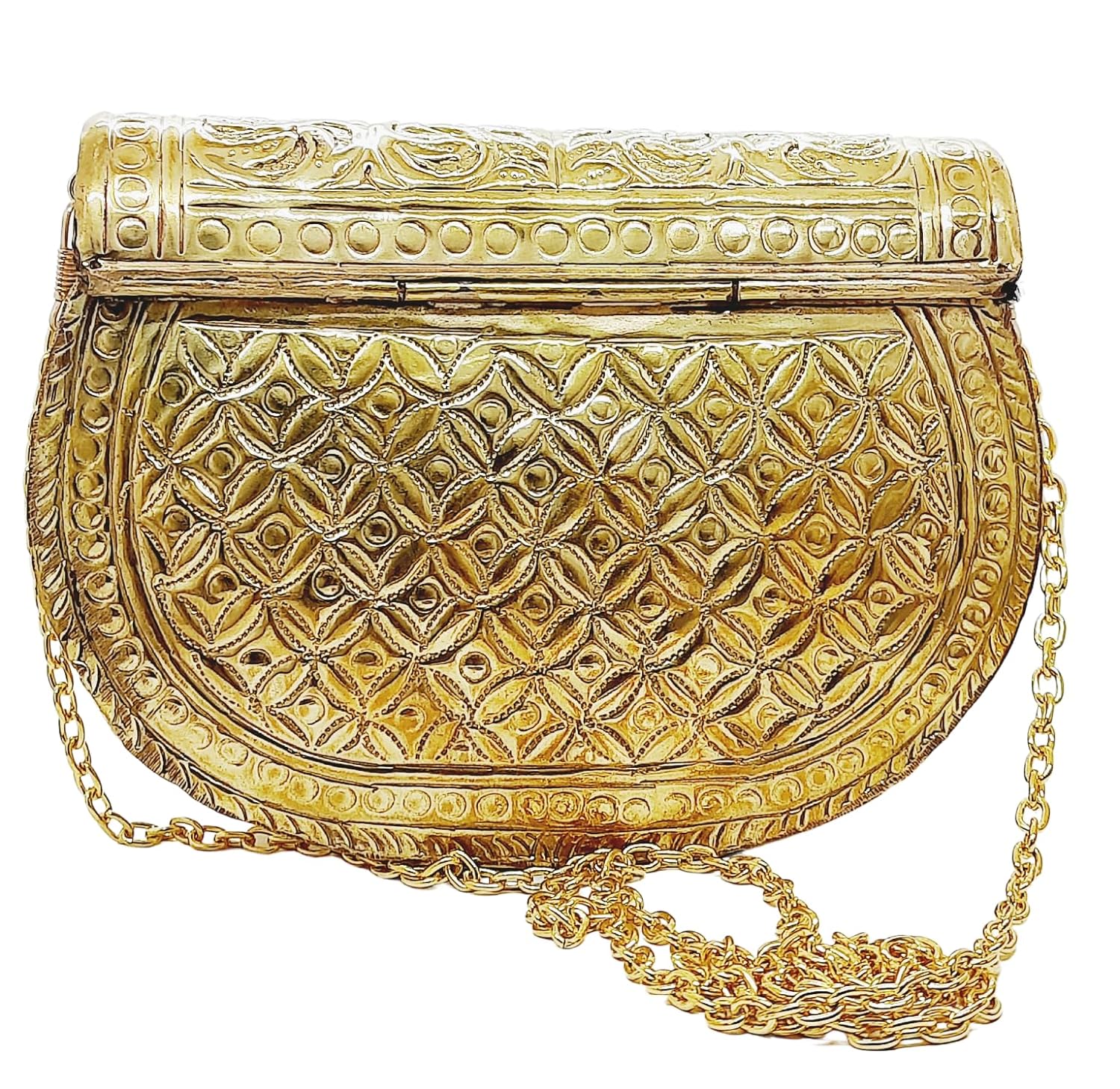 Sei Bella Multicolor Clutch MULTI Colored Antique Vintage Metal Clutch  Evening Bag Handcrafted Stone handbag Purse Multi Colored - Price in India  | Flipkart.com