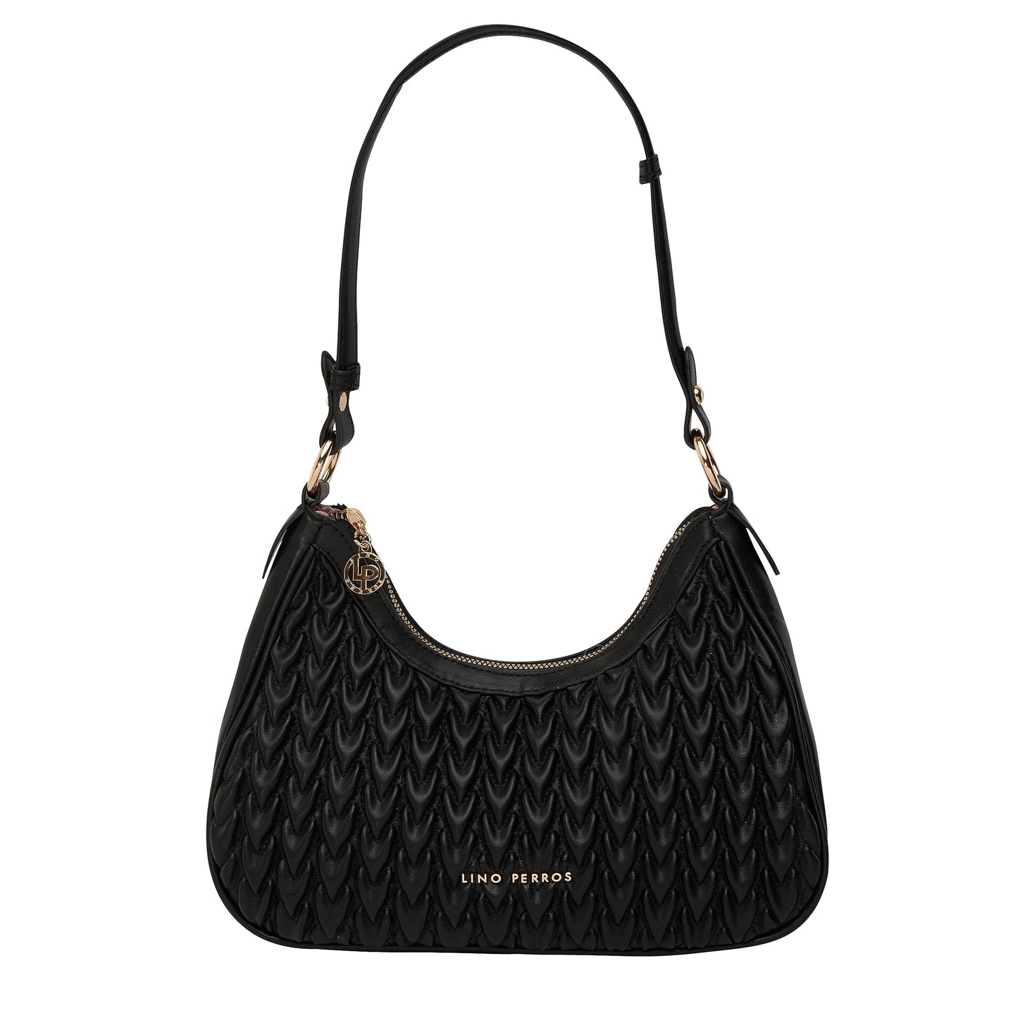 Lino Perros Black Quilted Shoulder Bag