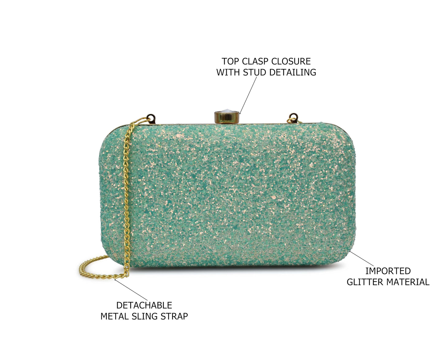 For The Beautiful You Women's Hand Clutch (Green)