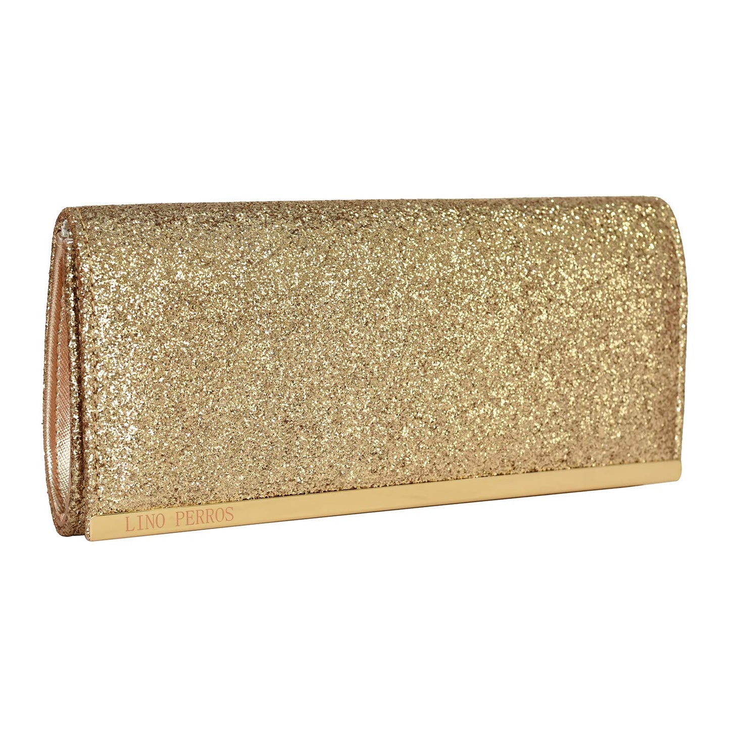 Lino Perros Golden Faux Leather Clutch