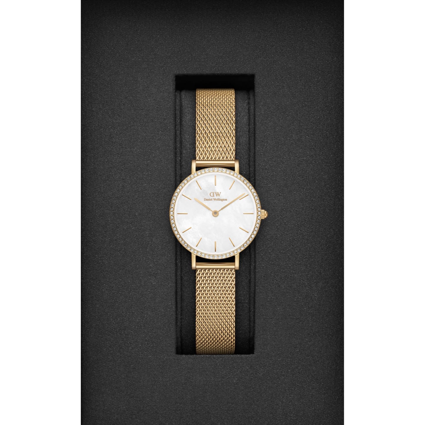 Daniel Wellington Women Analogue Mother of Pearl White Round Dial Watch- DW00100662K