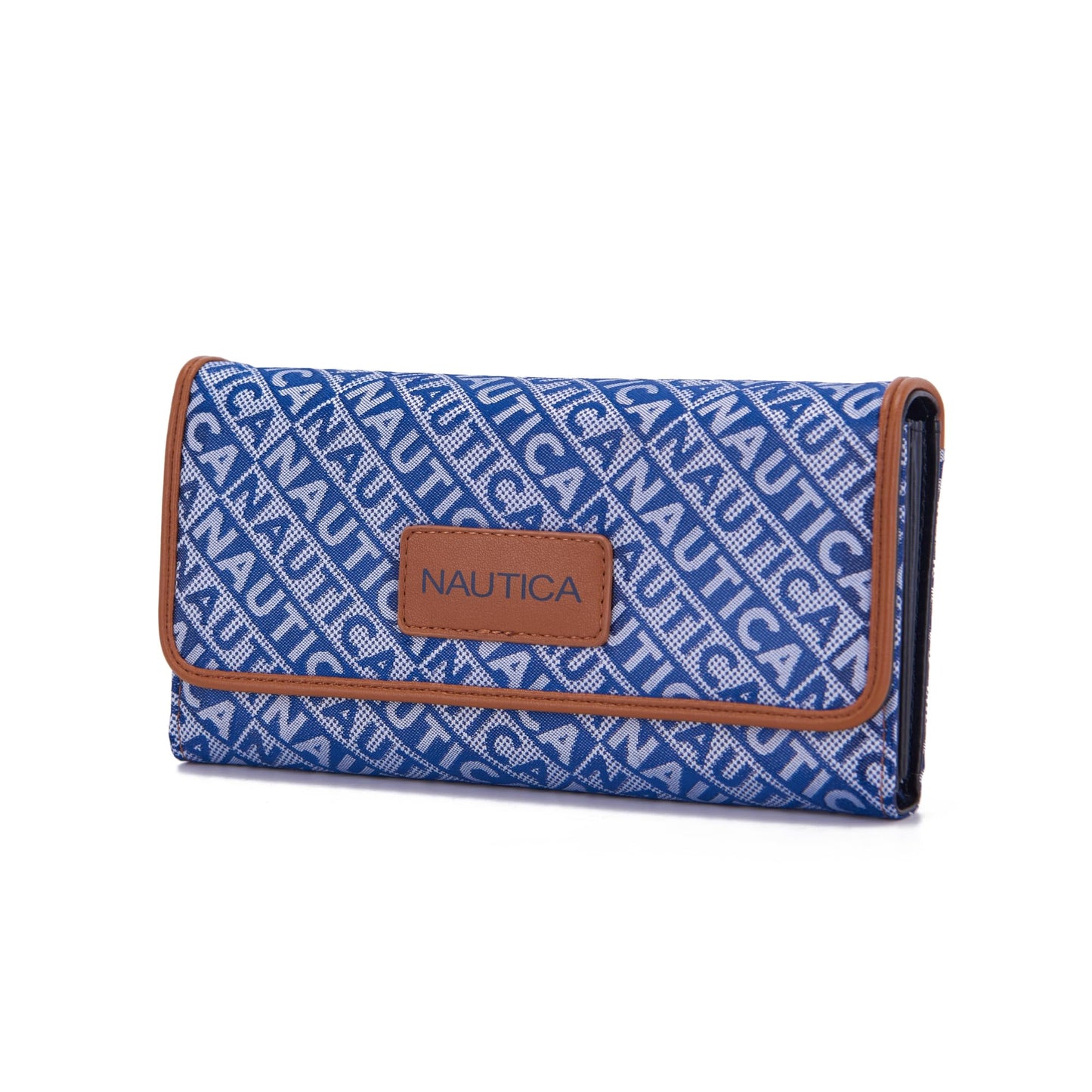 NAUTICA Women's Perfect Carry-All Money Manager RFID Blocking Wallet Organizer, Navy