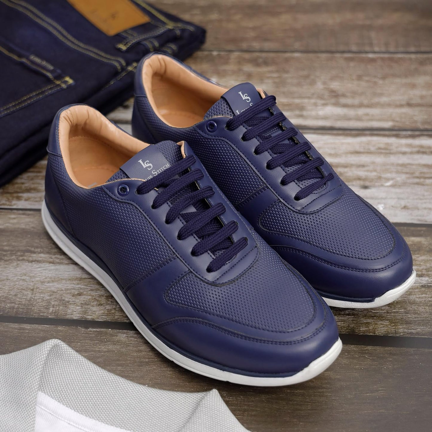 LOUIS STITCH Play Men's Brazillian Blue Fashion Sneakers for Men All Day Comfortable Wear (SNK-DEBU) (Size- 7 UK)