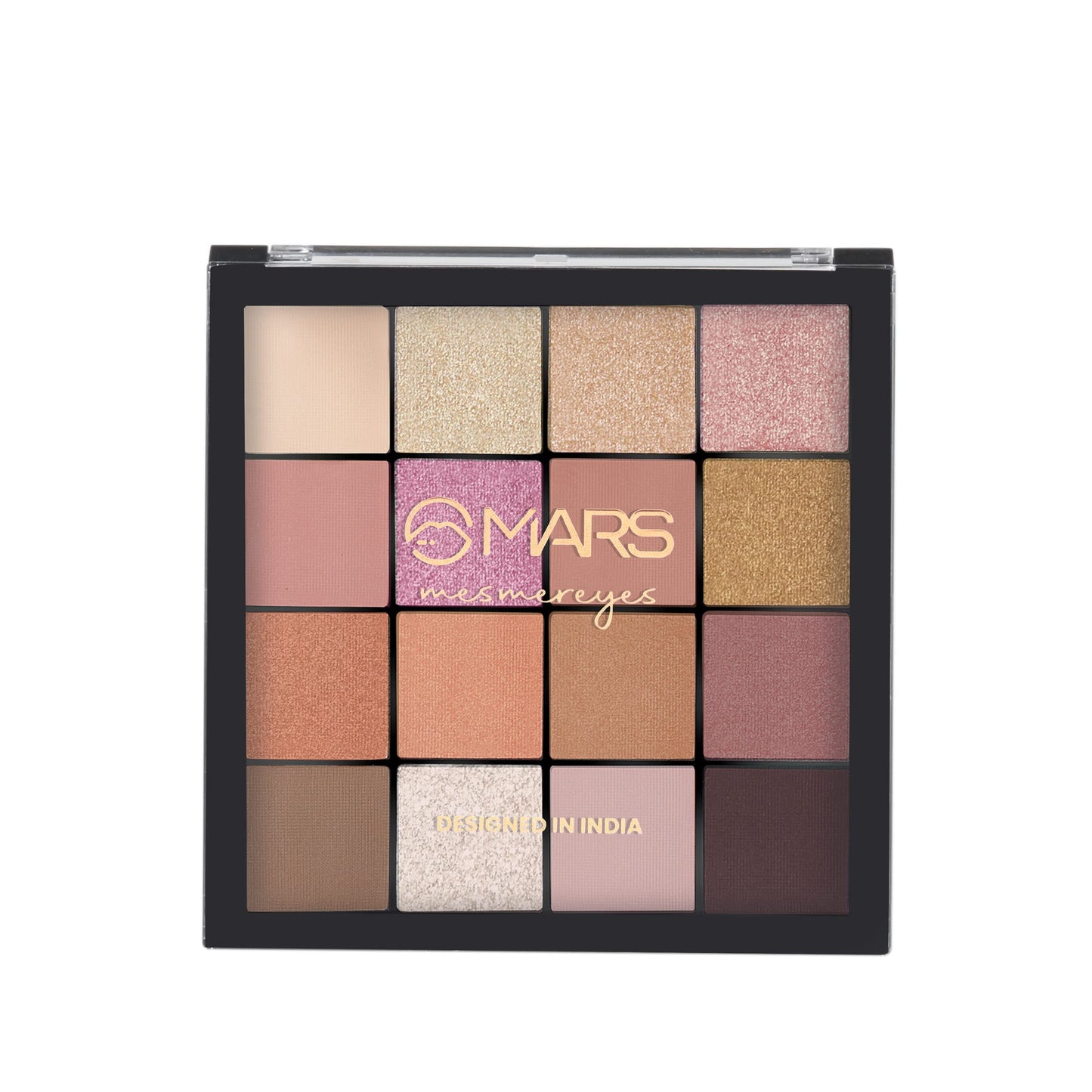 Mars 16 Color Ultra Pigmented Mesmereyes Eyeshadow Palette Multicolor, 20.8g (EP17-02) Matte & Shimmery Finish