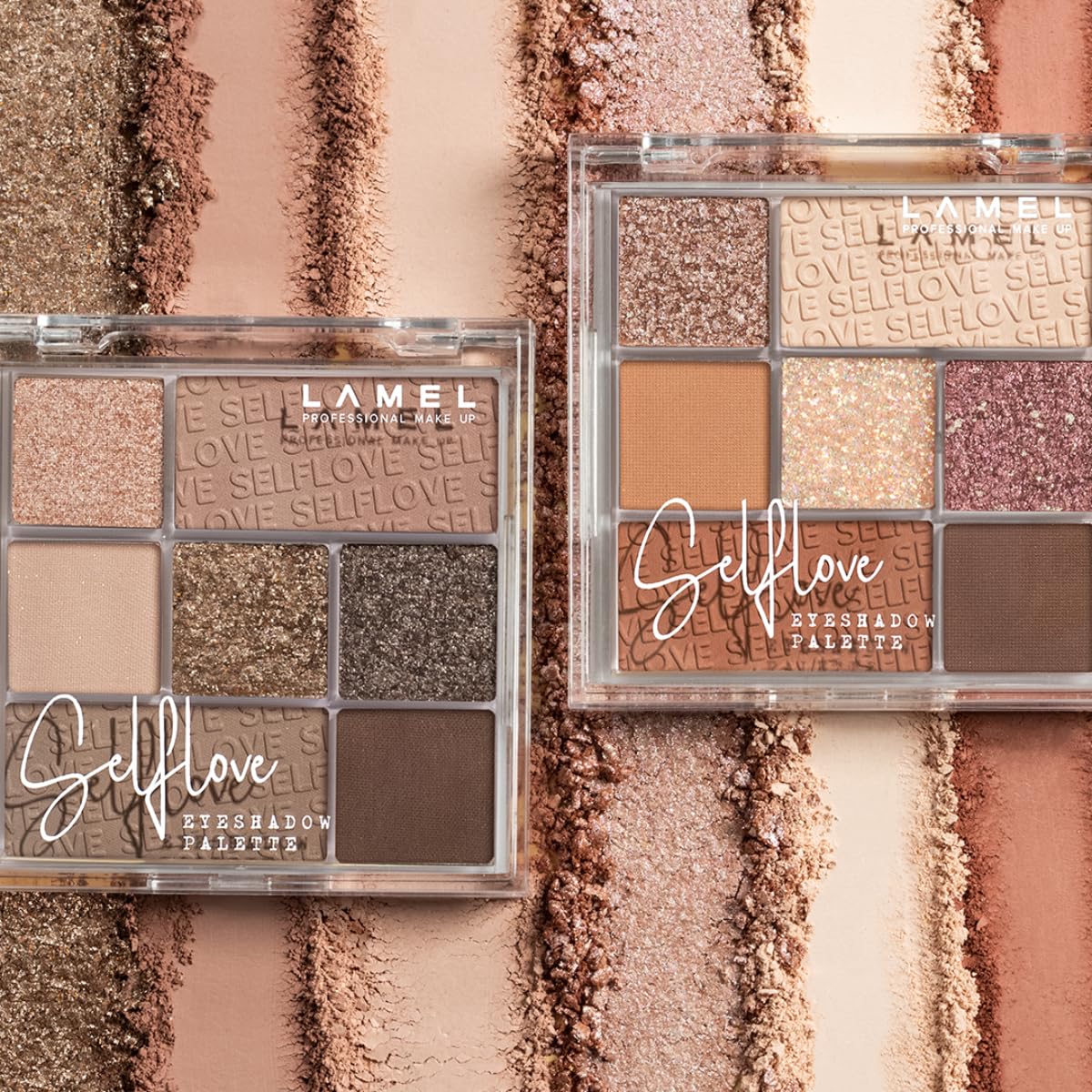 Lamel- SELFLOVE Eyeshadow Palette 401-Multi |Easily create beautiful looks |Soft, blendable texture |Matte, shiny, and pearlescent shades |No creasing or crumbling |8.5gm