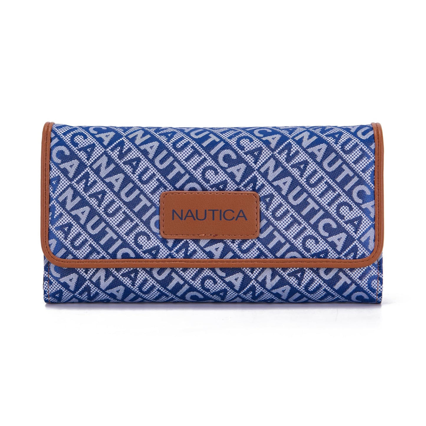 NAUTICA Women's Perfect Carry-All Money Manager RFID Blocking Wallet Organizer, Navy