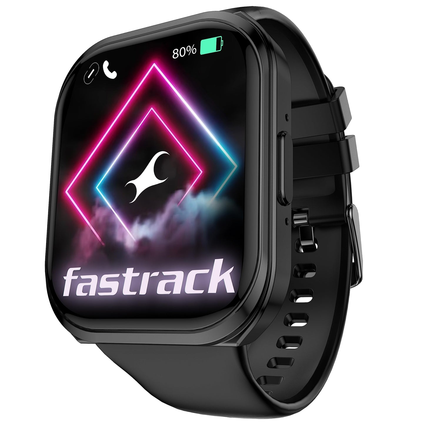 Fastrack New Limitless FS1+ Smart Watch|Biggest 2.01" UltraVU Display|950 Nits Brightness|SingleSync BT Calling|Nitro Fast Charging|110+ Sports Modes|200+ Watchfaces|Upto 7Days Battery(Black)