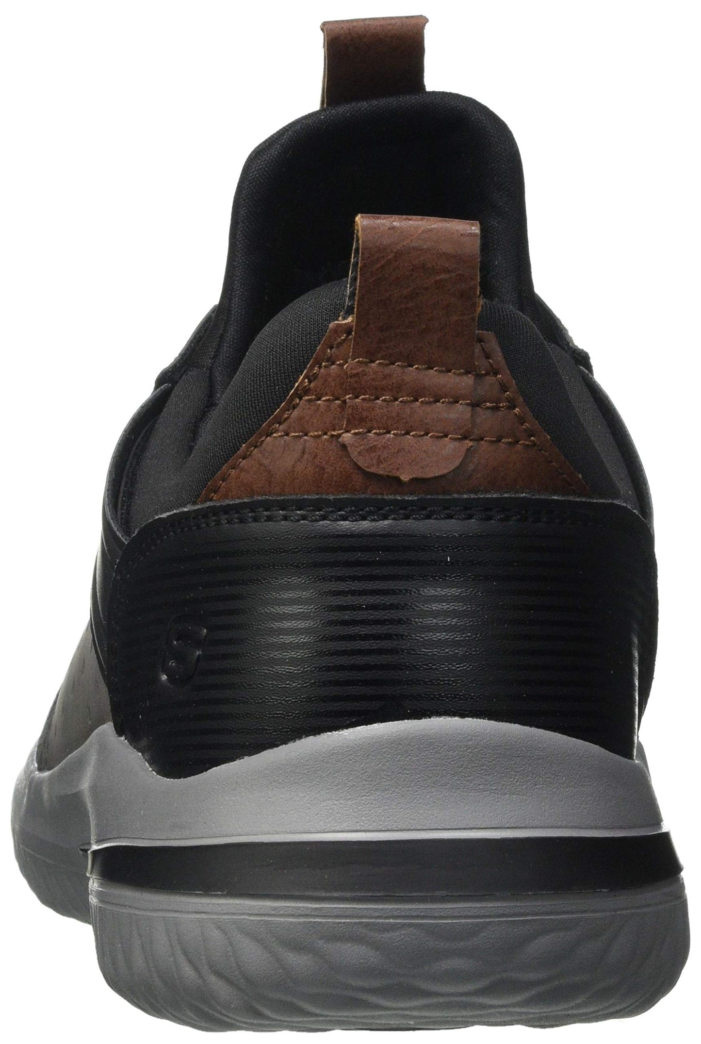 Skechers Men's Delson 3.0 Cicada Sneaker, Black/Grey, 9