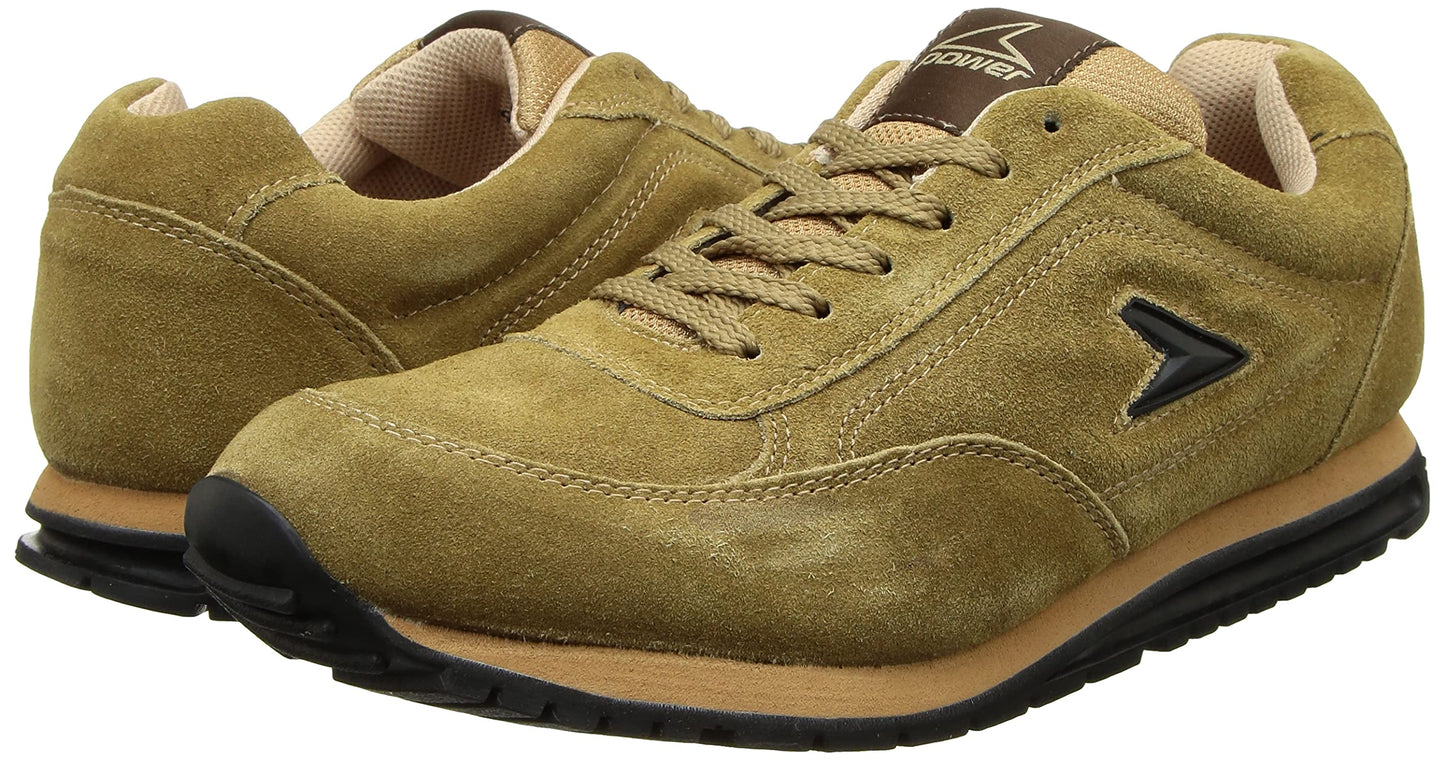 Power mens EXTREME LEATHER Beige Casual shoes - 8 UK (8338894)
