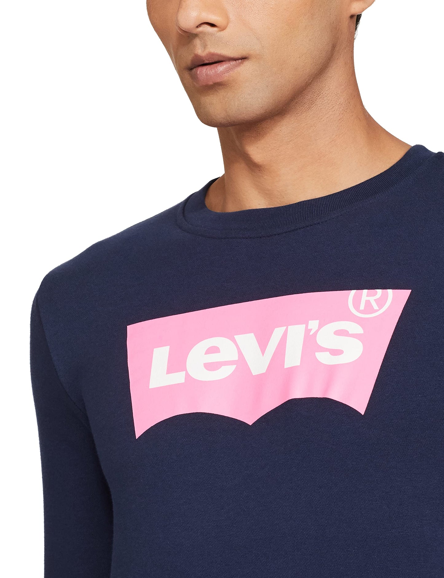 Levi's Cottonblend Men's Round Neck Regular Sweatshirt (59638-0083_Blue M)