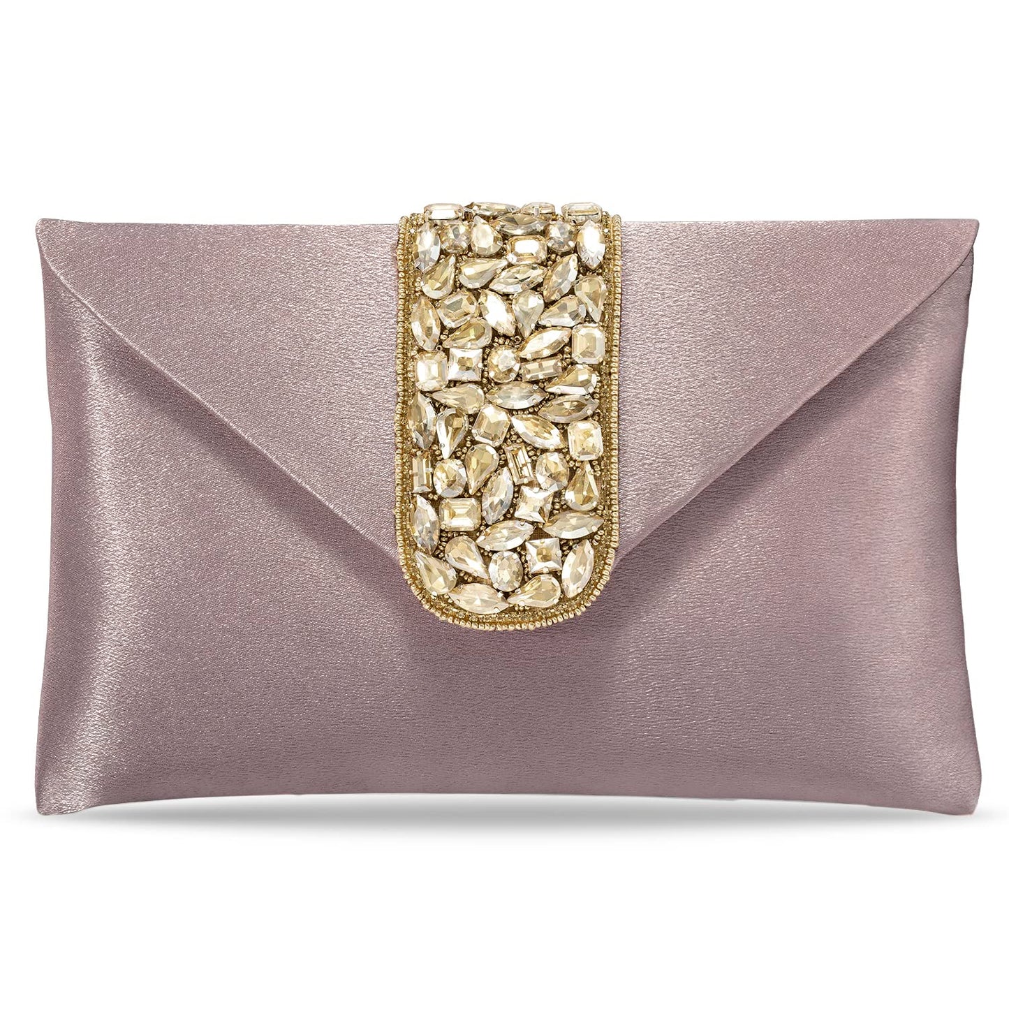 Peora Rose Gold Clutch Purses for Women Handmade Evening Sling Handbag Stylish Bridal Fashion Clutch Bag for Girls