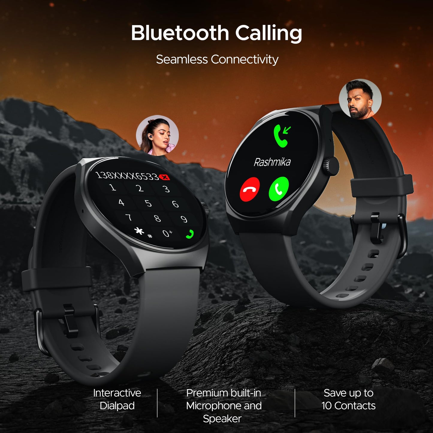 boAt Newly Lauched Lunar Comet Smart Watch with 1.39" HD Display, Advanced Bluetooth Calling, Functional Crown, Multiple Sports Mode,100 Watch Faces, Heart Rate & SPO2 Monitoring,IP67(Active Black)