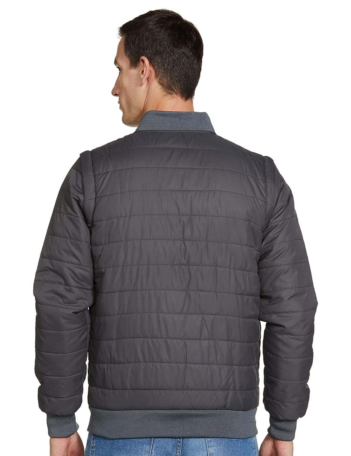 The Indian Garage Co Men's Regular Jacket (Grey)