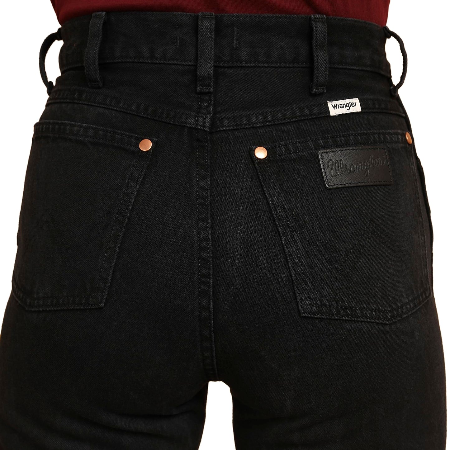Wrangler Women's Straight Jeans (WWJN001254_Black
