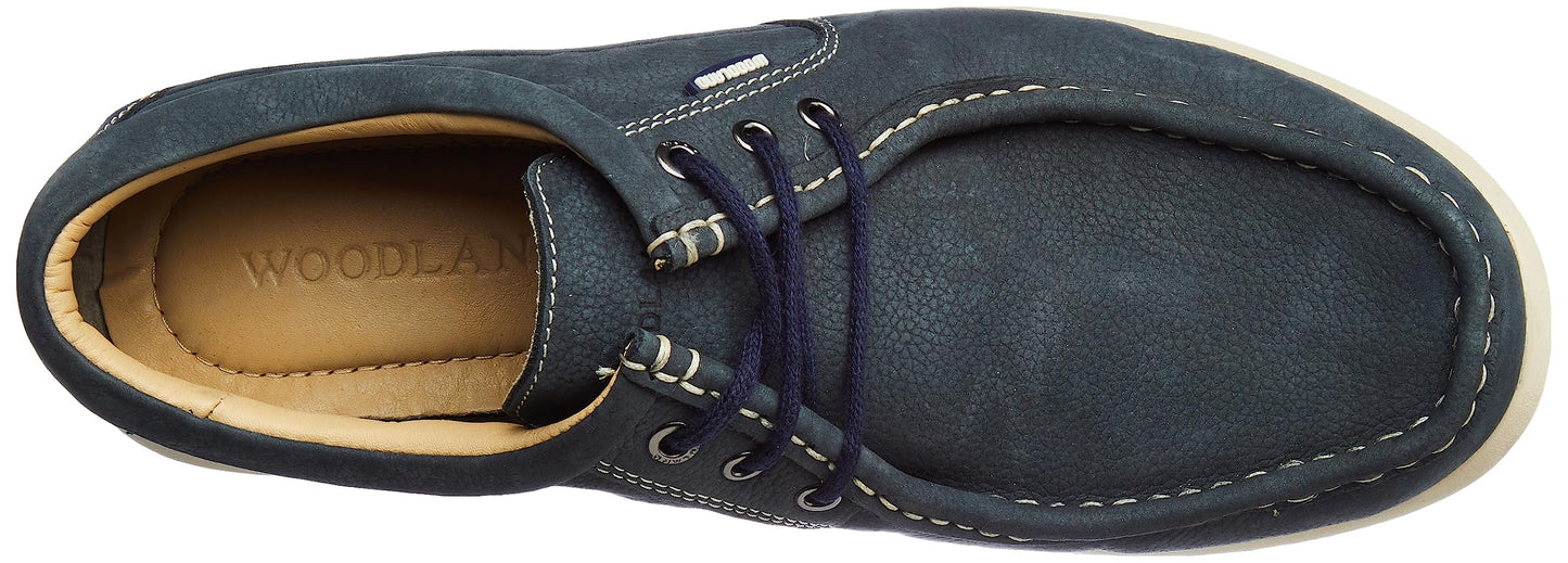 Woodland Men's Navy Leather Casual Shoe-7 UK (41 EU) (GC 2917118NW)